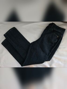 Liz Claiborne Jeans Sz 4 Petite Slim Leg Dark Wash Euc